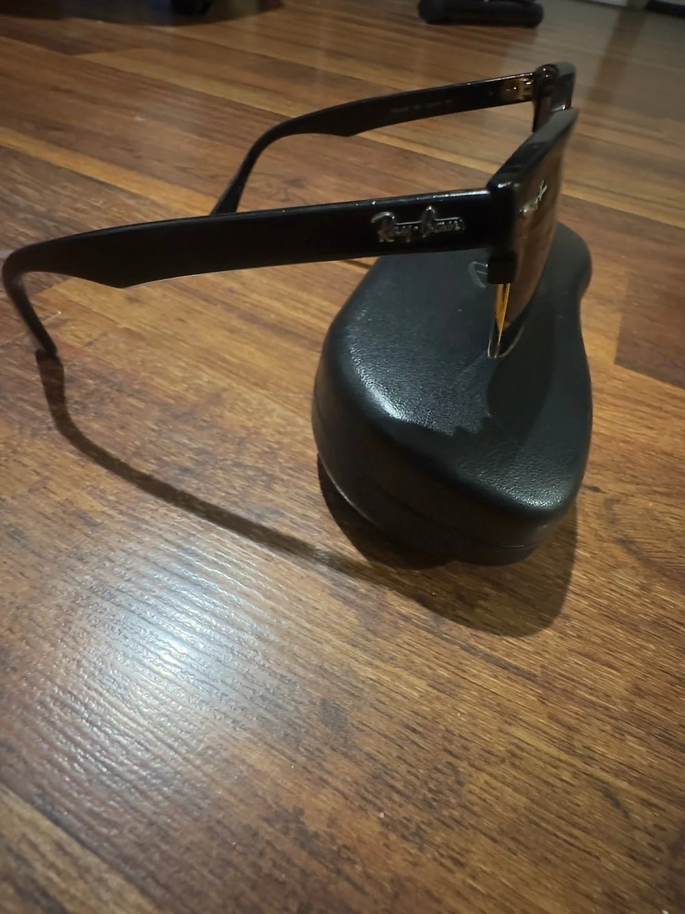 Ray-Ban Clubmaster Black and Gold Sunglasses